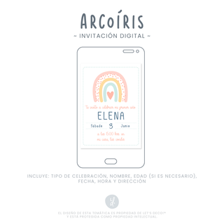 Invitación Digital Arcoíris