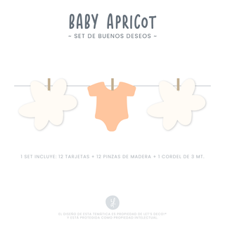 Set Buenos Deseos Baby Apricot (12 unid)