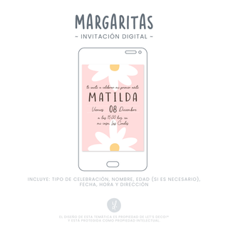 Invitación Digital Margaritas