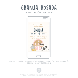 Invitación Digital Granja Rosada