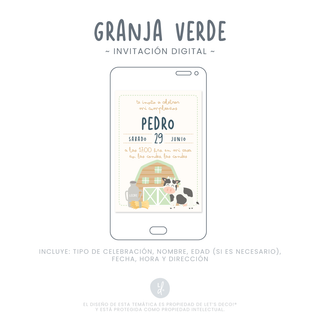 Invitación Digital Granja Verde