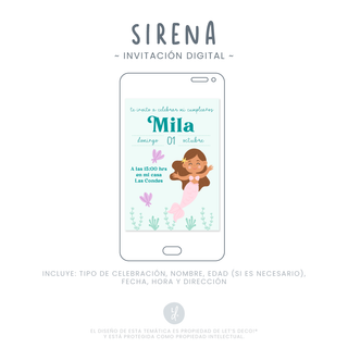 Invitación Digital Sirena