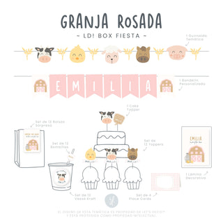 LD! Box Animales de la Granja Rosada
